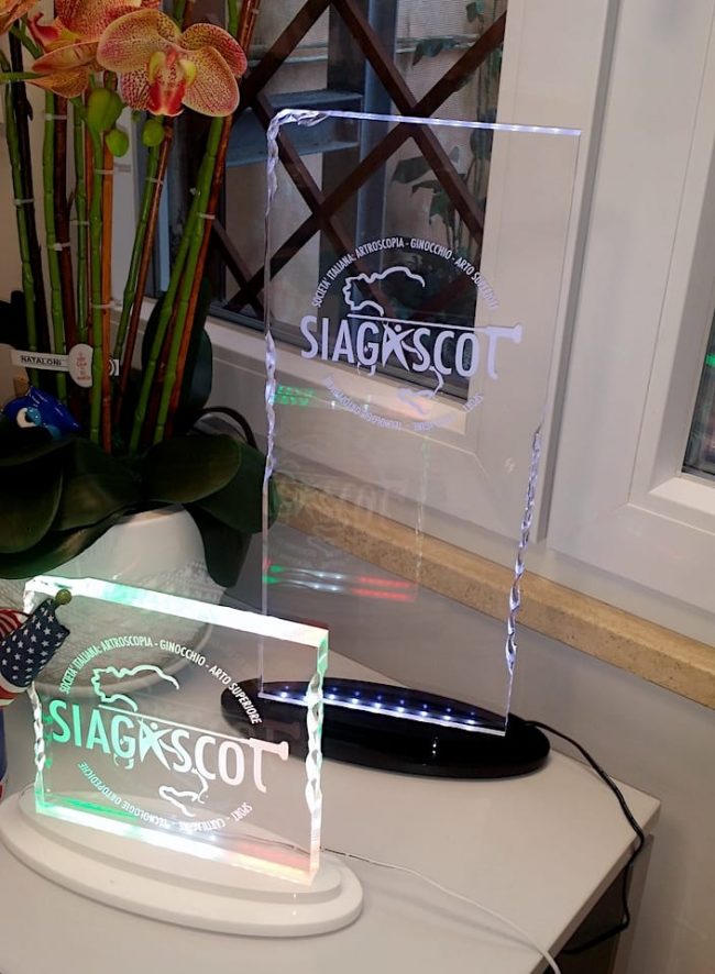 targa in plexiglass studio medico